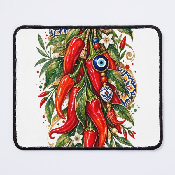 Item preview, Red Chili Peppers Botanical Watercolor Garden Art designed and sold by wecrea.