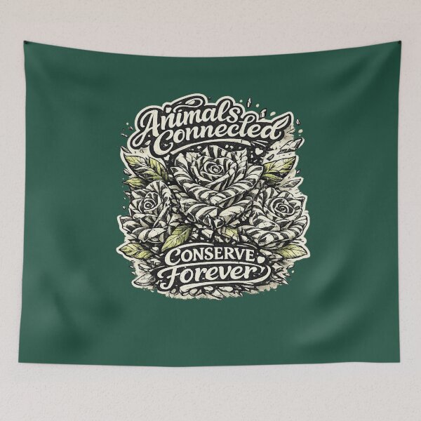 Item preview, Conservation Begins Together – Premium Wildlife Typography designed and sold by annenambiro.