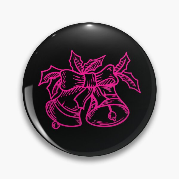 Item preview, Hot Pink Vintage Christmas Bells Design designed and sold by pattern-archive.