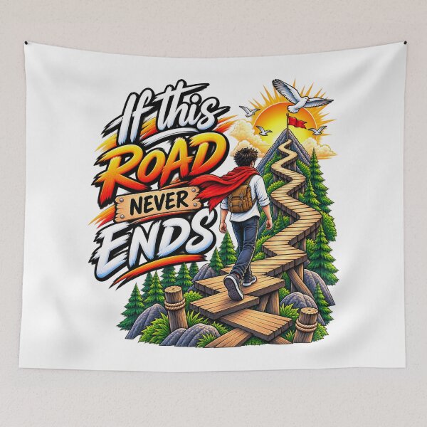 Item preview, If This Road Never Ends – Mountain Adventure designed and sold by Public Nature View Places.