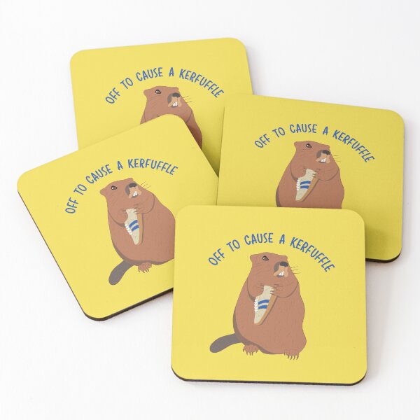 Item preview, Off to Cause a Kerfuffle, Marmot with a Sneaker designed and sold by awkwarddesignco.