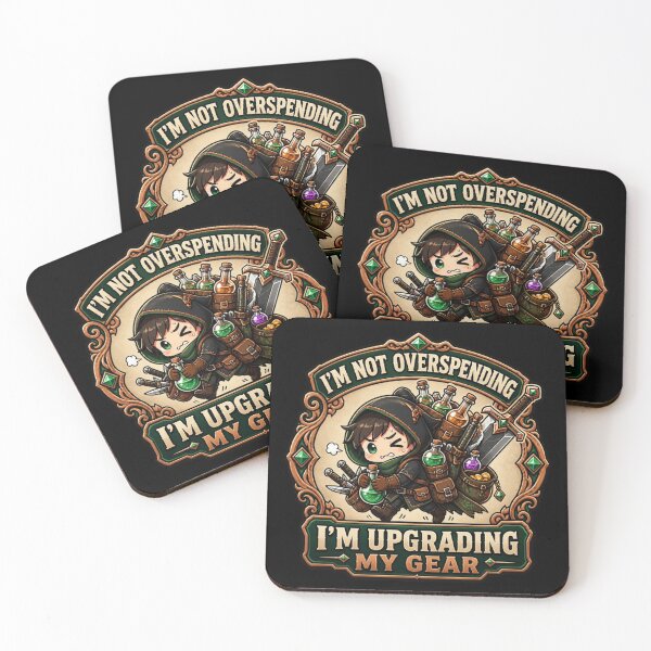 Item preview, I'm Not Overspending Upgrading Gear - Chibi Rogue RPG Meme designed and sold by Dice_Goblin_Studio.