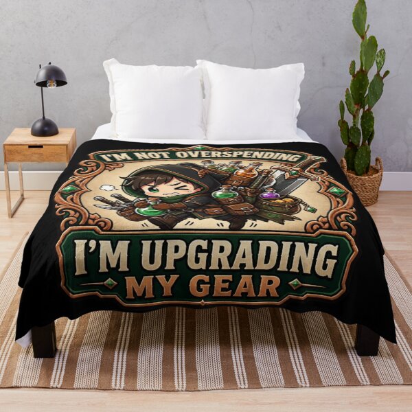 Item preview, I'm Not Overspending Upgrading Gear - Chibi Rogue RPG Meme designed and sold by Dice_Goblin_Studio.