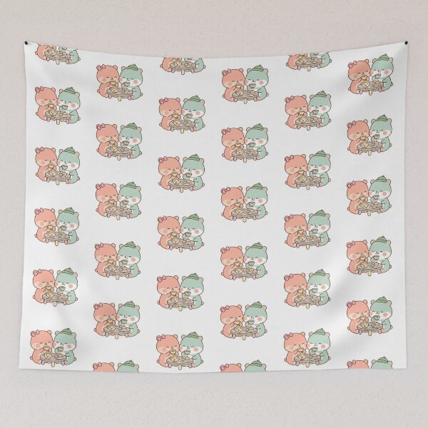 Item preview, Kawaii Pastel Bears Enjoying Cozy Tea Party designed and sold by Cuddly-Critters.