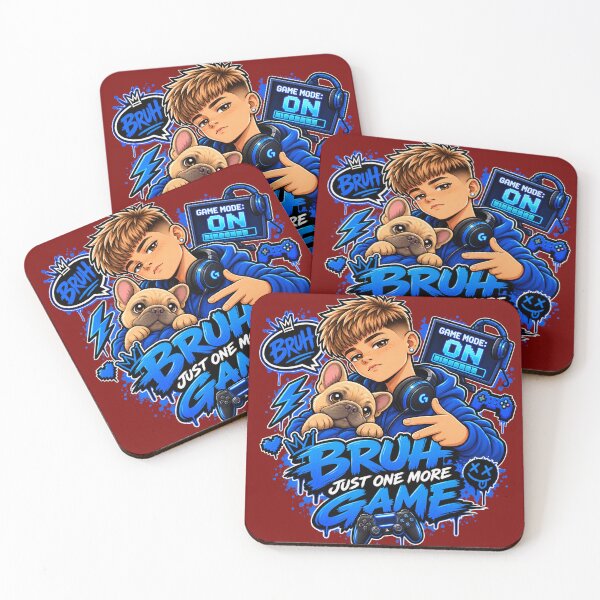 Item preview, BRUH, JUST ONE MORE GAME – Funny Gamer Gaming Design designed and sold by OutlanderDesigns.