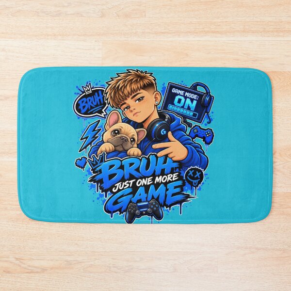 Item preview, BRUH, JUST ONE MORE GAME – Funny Gamer Gaming Design designed and sold by OutlanderDesigns.