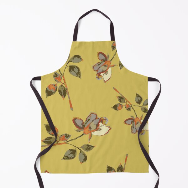 Item preview, Watercolor Tossed Flowers on Gold Background designed and sold by Vintage-Lady65.