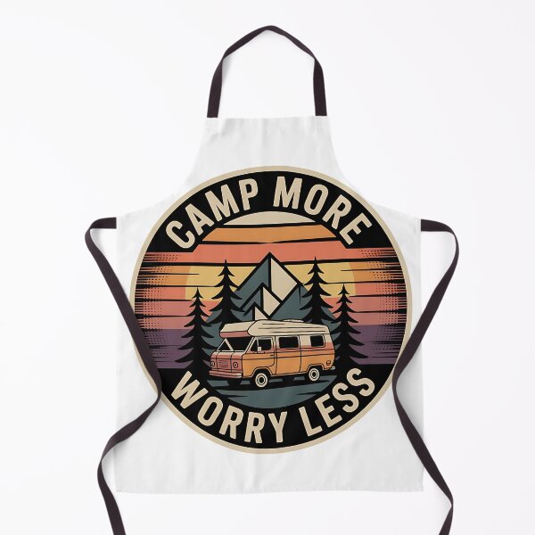 Item preview, Camp More Worry Less Retro Camper Van Vintage Camping T-Shirt designed and sold by shaira6831.