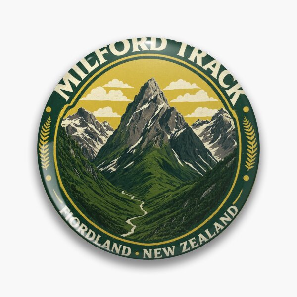 Item preview, Milford Track Fiordland New Zealand Vintage Hiking Badge designed and sold by JIGUWORLD.