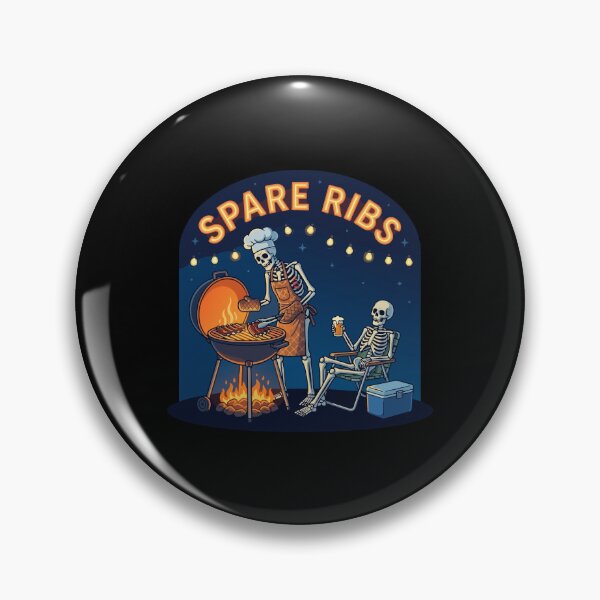 Item preview, HALLOWEEN Spare Ribs Funny Skeleton BBQ designed and sold by Uglyandcute.