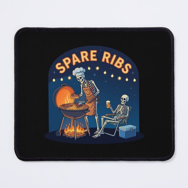 Item preview, HALLOWEEN Spare Ribs Funny Skeleton BBQ designed and sold by Uglyandcute.