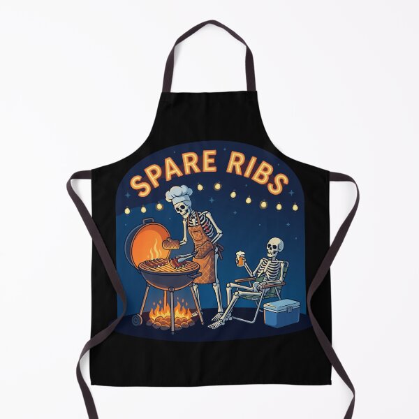 Item preview, HALLOWEEN Spare Ribs Funny Skeleton BBQ designed and sold by Uglyandcute.
