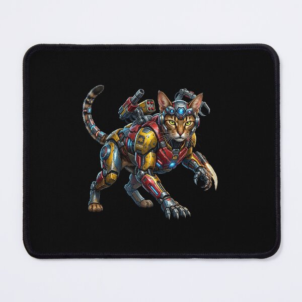 Item preview, Cyber Mecha Cat - Futuristic Robot Warrior Cyberpunk Art designed and sold by TOOBIC.