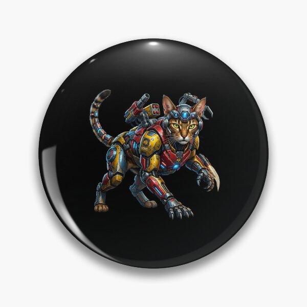 Item preview, Cyber Mecha Cat - Futuristic Robot Warrior Cyberpunk Art designed and sold by TOOBIC.