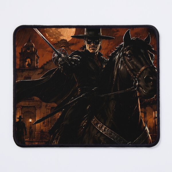 Item preview, Zorro Don Diego de la Vega Masked Swordsman Moonlight Western Fan Art designed and sold by Amr Siam.