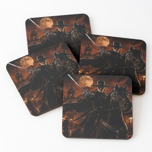 Item preview, Zorro Don Diego de la Vega Masked Swordsman Moonlight Western Fan Art designed and sold by Amr Siam.