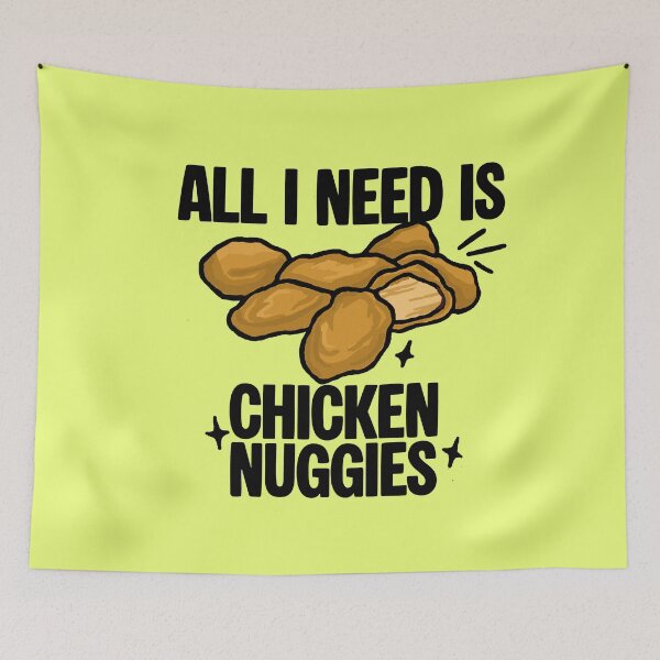 Item preview, All I Need Is Chicken Nuggies (Light Lime Green) designed and sold by CamilasPrints.