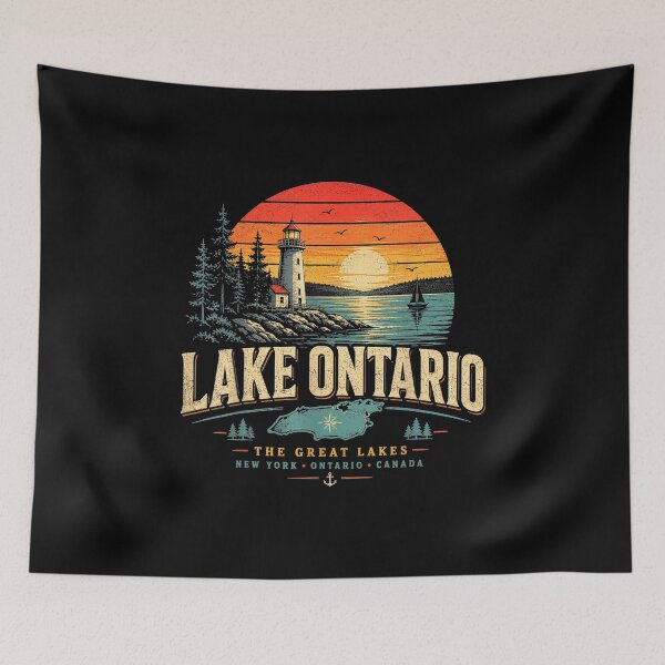 Item preview, Lake Ontario Est 1615 Vintage Great Lakes designed and sold by MelBarrerahh.