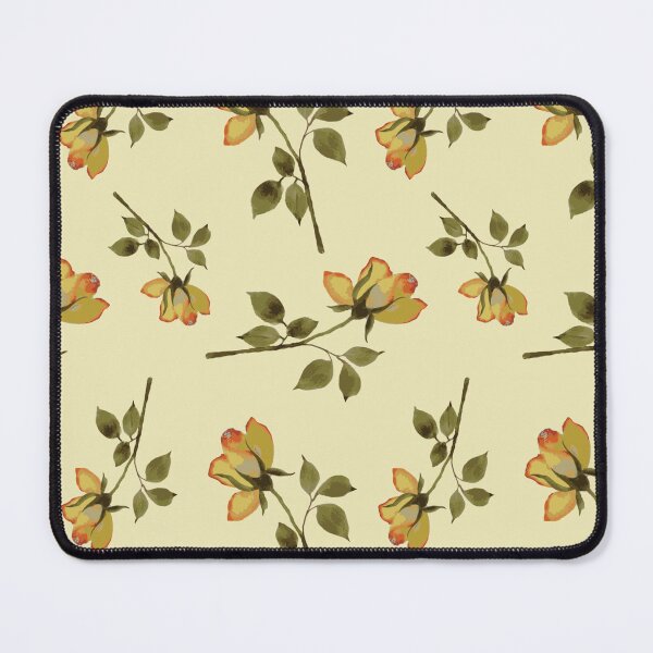Item preview, Watercolor Tossed Gold Roses on Yellow Background designed and sold by Vintage-Lady65.