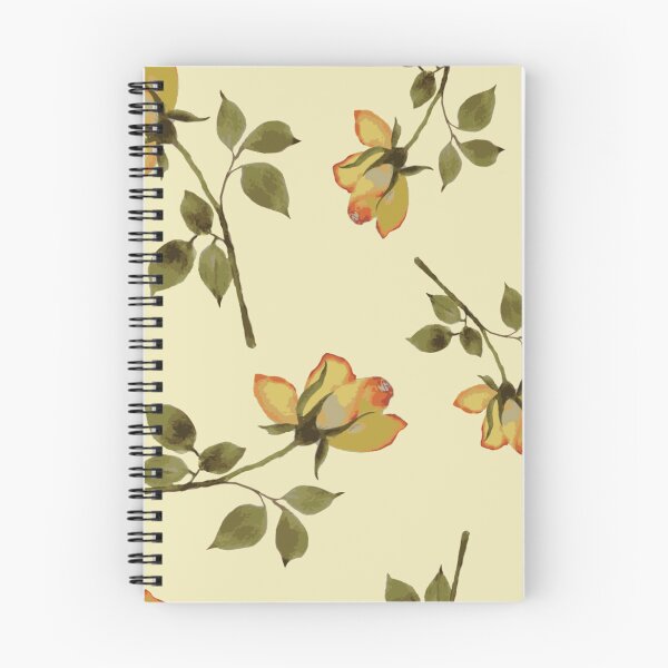 Item preview, Watercolor Tossed Gold Roses on Yellow Background designed and sold by Vintage-Lady65.