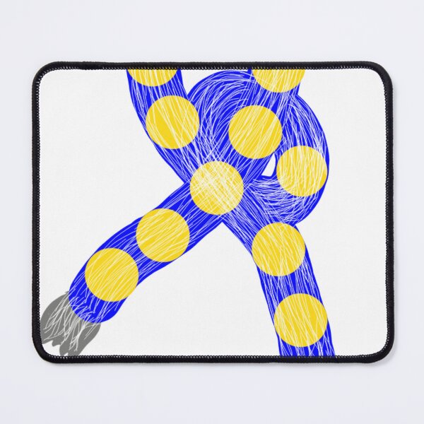 Item preview, Hand-Drawn Blue and Yellow Polka Dot Ribbon Art work designed and sold by AWADHESH CHAURASIA.