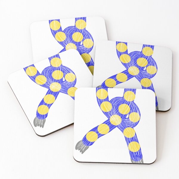 Item preview, Hand-Drawn Blue and Yellow Polka Dot Ribbon Art work designed and sold by AWADHESH  CHAURASIA.