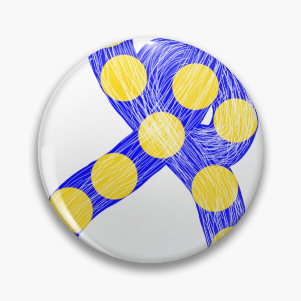 Item preview, Hand-Drawn Blue and Yellow Polka Dot Ribbon Art work designed and sold by AWADHESH  CHAURASIA.