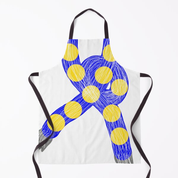 Item preview, Hand-Drawn Blue and Yellow Polka Dot Ribbon Art work designed and sold by AWADHESH  CHAURASIA.