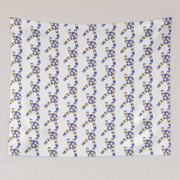 Item preview, Hand-Drawn Blue and Yellow Polka Dot Ribbon Art work designed and sold by AWADHESH  CHAURASIA.