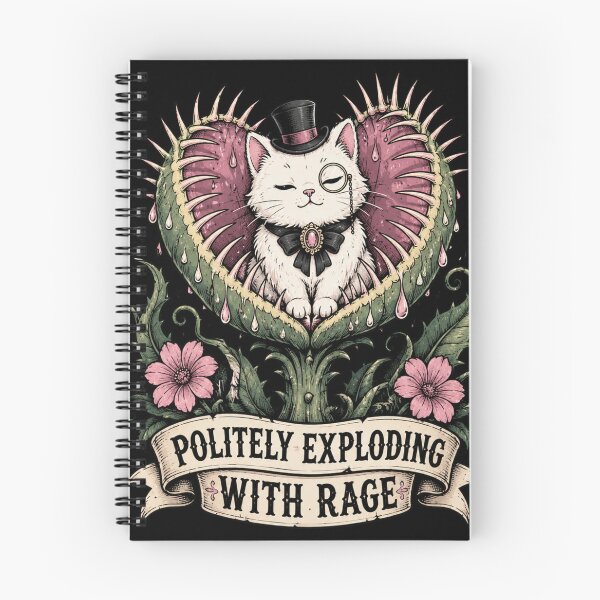 Item preview, Politely Exploding With Rage Funny Cat Art designed and sold by Retro Rascals Co..