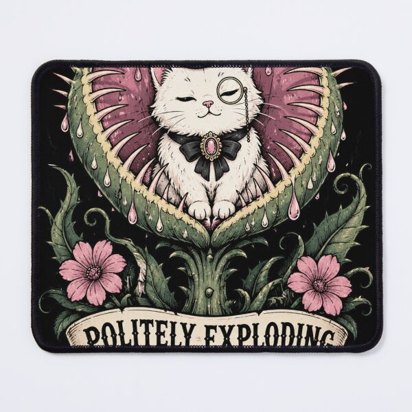 Item preview, Politely Exploding With Rage Funny Cat Art designed and sold by Retro Rascals Co..
