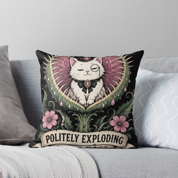 Item preview, Politely Exploding With Rage Funny Cat Art designed and sold by Retro Rascals Co..