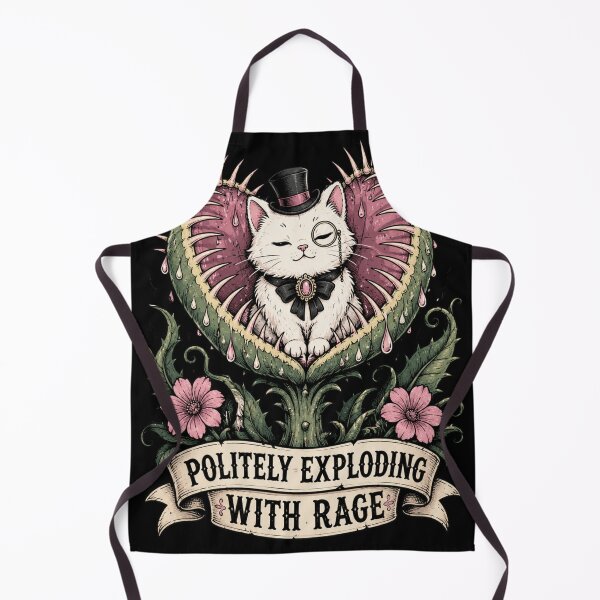 Item preview, Politely Exploding With Rage Funny Cat Art designed and sold by Retro Rascals Co..
