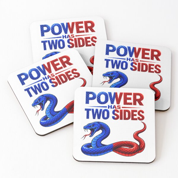 Item preview, Power Has Two Sides Snake – Red & Blue Reptile designed and sold by ArtSpark Studio.