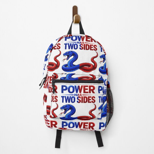 Item preview, Power Has Two Sides Snake – Red & Blue Reptile designed and sold by ArtSpark Studio.