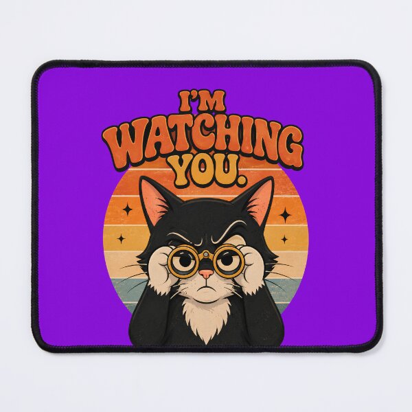 Item preview, I'm Watching You Funny Staring Cat Sarcastic Cat Meme designed and sold by Retro Whiskers.