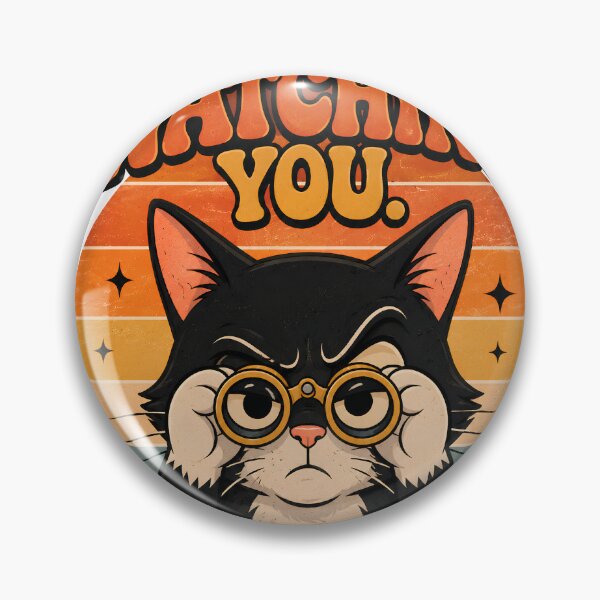 Item preview, I'm Watching You Funny Staring Cat Sarcastic Cat Meme designed and sold by Retro Whiskers.
