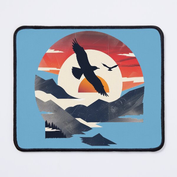 Item preview, Retro Birds Soaring designed and sold by FoldedRainbow.