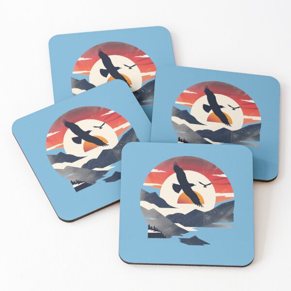 Item preview, Retro Birds Soaring designed and sold by FoldedRainbow.