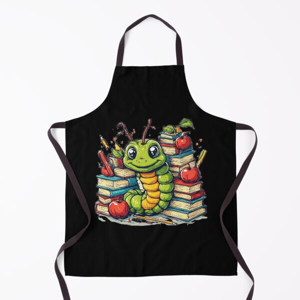 Item preview, Cute Bookworm Caterpillar & Stacks of Books Illustration designed and sold by emiliacreations.