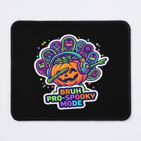 Item preview, Bruh Pro Spooky Mode Gamer Pumpkin Halloween Art designed and sold by DailySparks.