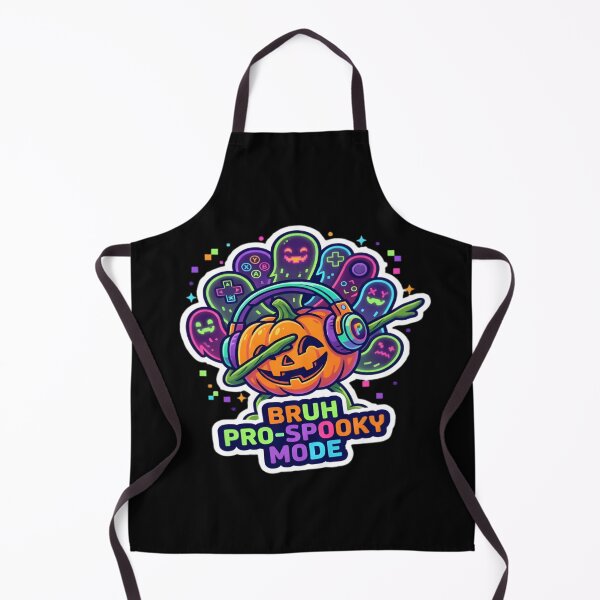 Item preview, Bruh Pro Spooky Mode Gamer Pumpkin Halloween Art designed and sold by DailySparks.