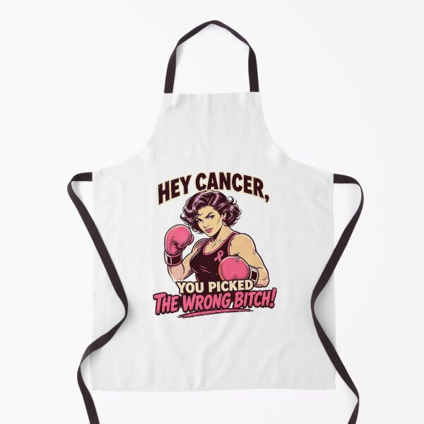 Item preview, Hey Cancer, You Picked the Wrong Bitch – Breast Cancer Awareness Boxer designed and sold by damiang.