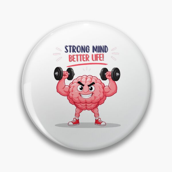 Item preview, Funny Gym Brain Character Mental Strength Quote Design designed and sold by adlkh.