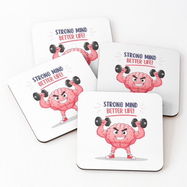 Item preview, Funny Gym Brain Character Mental Strength Quote Design designed and sold by adlkh.