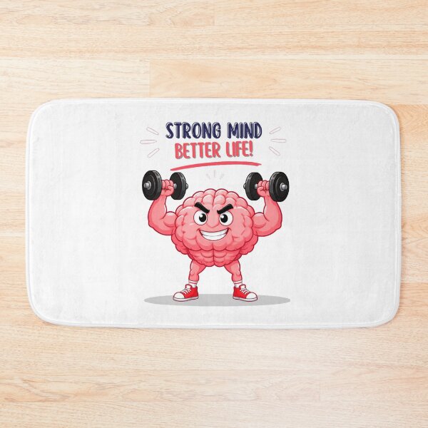 Item preview, Funny Gym Brain Character Mental Strength Quote Design designed and sold by adlkh.
