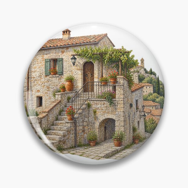 Item preview, Basilicata Village House Watercolour Study designed and sold by FurusatoGallery.