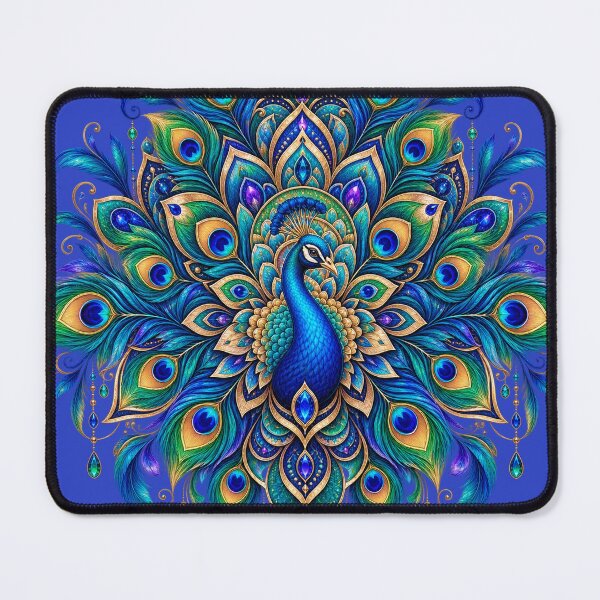 Item preview, Peacock Mandala – Colorful Boho Feather & Floral Design designed and sold by Lumvero.