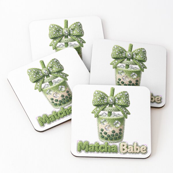 Item preview, Matcha Babe Coquette Yarn Boba Tea designed and sold by ehabm15.
