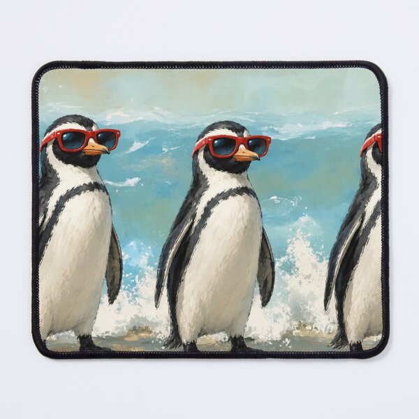 Item preview, Cool Penguins in Sunglasses – Funny Coastal Penguin Art designed and sold by GSizzle1.